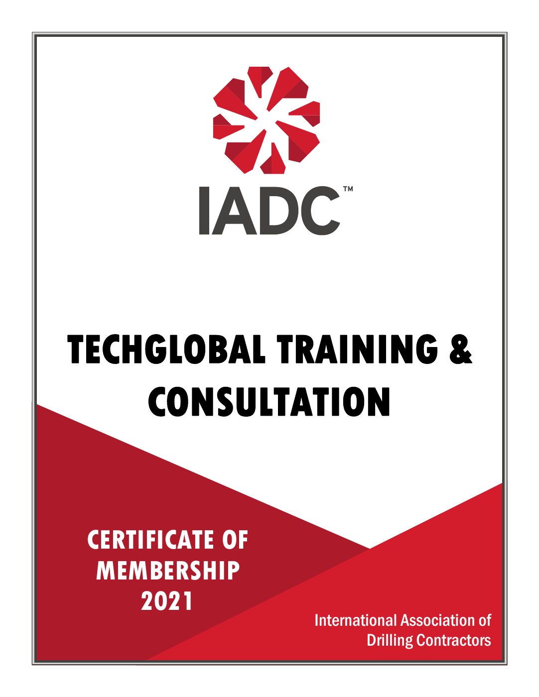 IADC Membership Certificate